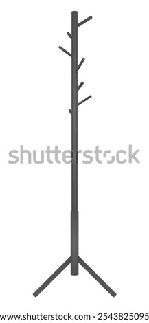 Grey classic hang rack. vector