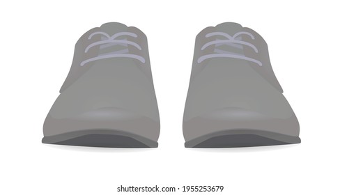 Zapatos grises clásicos. ilustración vectorial