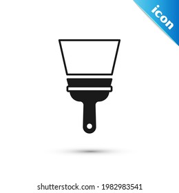 Grey Cleaning service with of rubber cleaner for windows icon isolated on white background. Squeegee, scraper, wiper.  Vector