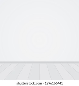 Grey clear wall and wooden floor background