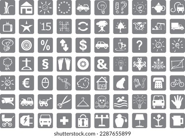 Grey clip arts as Various vector graphics. Various communication devices as vector graphics.