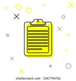 Grey Clipboard with document line icon isolated on white background. Vector Illustration