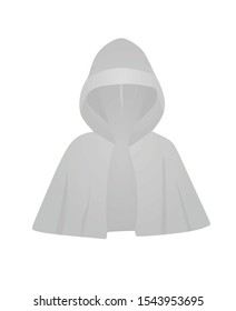 Grey cloak mantle. vector illustration