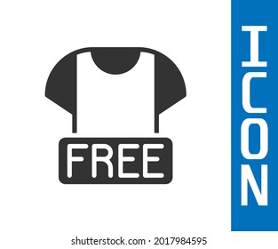 Grey Clothes donation icon isolated on white background.  Vector