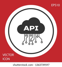 Green Cloud Api Interface Icon Isolated Stock Vector (Royalty Free ...