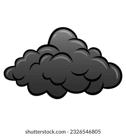 Grey Cloud Dark Clouds Vector Illustration Doodle Drawing