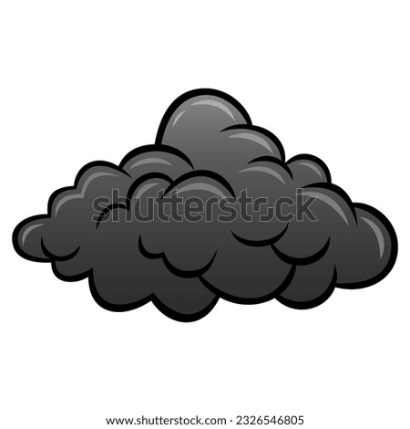 Grey Cloud Dark Clouds Vector Illustration Doodle Drawing