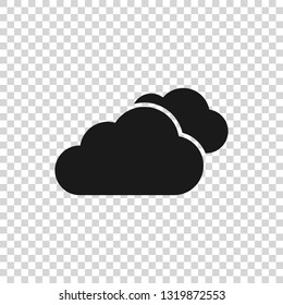 Grey Cloud icon isolated on transparent background. Vector Illustration