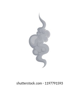 Grey cloud, smoke steam wave vector Illustration on a white background