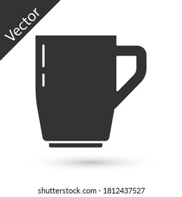 Grey Coffee cup icon isolated on white background. Tea cup. Hot drink coffee. Vector.