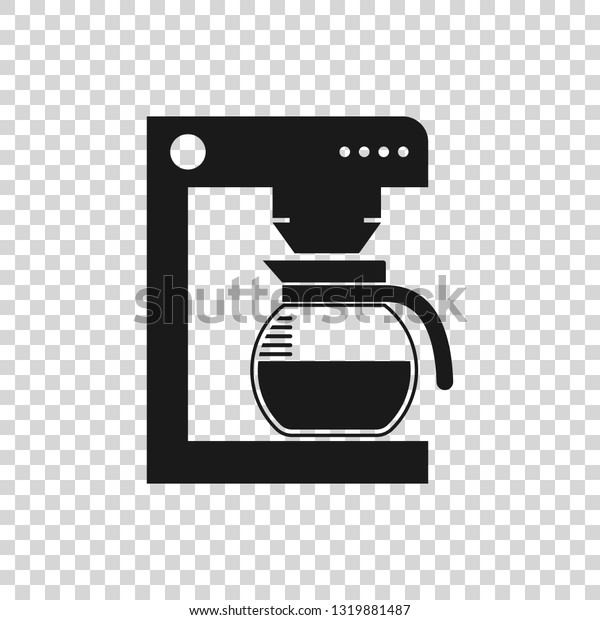 Grey Coffee Machine Glass Pot Icon Stock Vector (Royalty Free