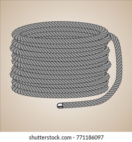 grey coil of rope