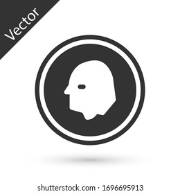Grey Coin money icon isolated on white background. Banking currency sign. Cash symbol. Vector Illustration