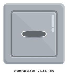 Grey color button icon cartoon vector. Sewing fashion design. Art garment