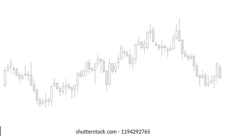 Grey Color Candlestick Chart Financial Market Stock Vector (royalty 