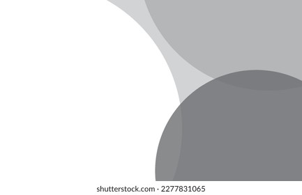 Grey color circles background with overlap layer. For wallpaper, cover, banner, poster, placard and presentation. Gray abstract background for business card and flyer template, vector illustration 