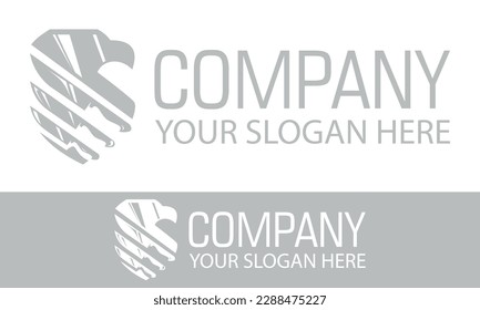Graufarbenfalcon Eagle Bird Knife Logo Design