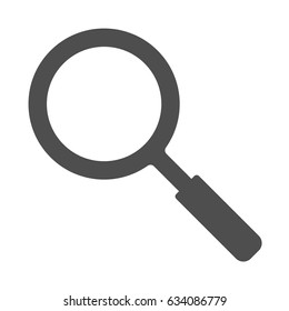 Grey color flat style magnifying magnifier search symbol. search magnifying loupe on white background vector esp10