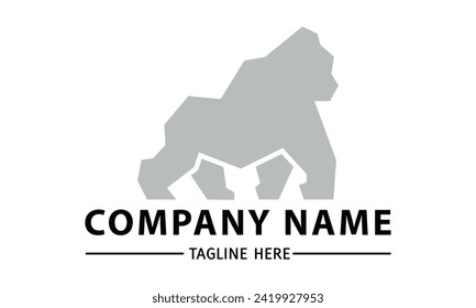 Grey Color Gorilla Logo Design