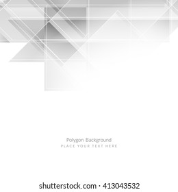 Grey color modern polygon background