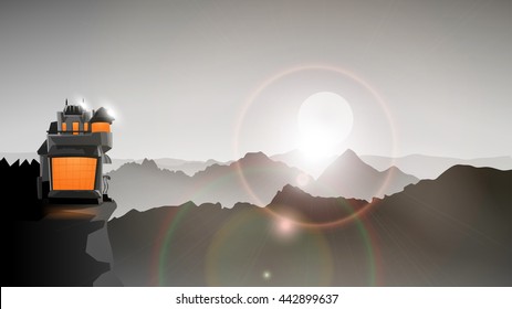grey color mountains