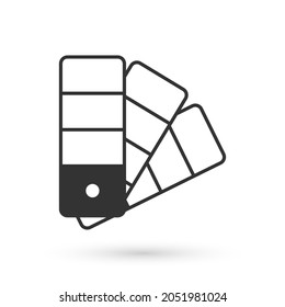 Grey Color palette guide icon isolated on white background.  Vector