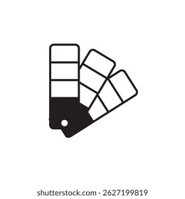 Grey Color palette guide icon isolated on white background.  Vector
