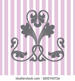 patrón de color gris en el vector de fondo blanco rosa