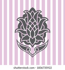 grey color pattern on pink white background vector