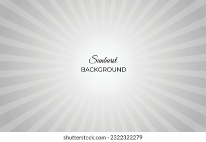 grey color sunburst background. vector design banner.