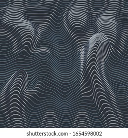 Grey color wave line pattern