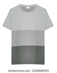 Grey colored t shirt. vector illustration