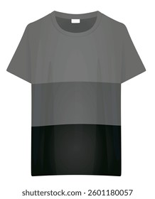 Grey colored t shirt. vector illustration
