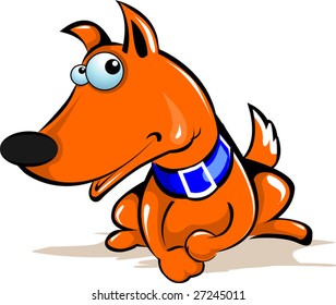grey colour dog with plate	