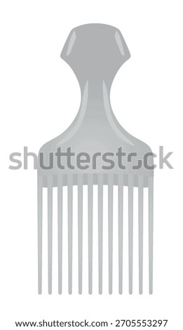 Grey comb set. vector illustration	