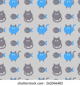 grey comic cat background