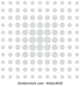 Grey comic vector pattern dots on white background