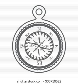 grey compass concept over white background design, vector illustration eps 10