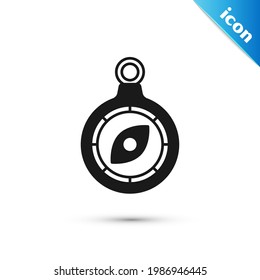 Grey Compass icon isolated on white background. Windrose navigation symbol. Wind rose sign.  Vector