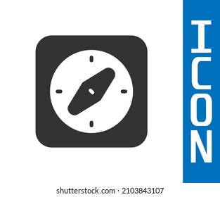 Grey Compass icon isolated on white background. Windrose navigation symbol. Wind rose sign.  Vector