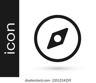 Grey Compass icon isolated on white background. Windrose navigation symbol. Wind rose sign.  Vector Illustration