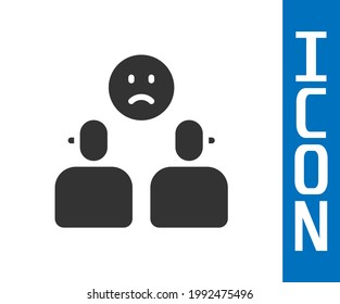 Grey Complicated Relationship Icon Isolated On White Background. Bad Communication. Colleague Complicated Relationship.  Vector