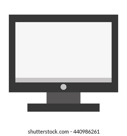 grey computer monitor , vector illustration