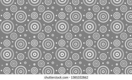 Grey Concentric Circles Pattern Background Vector Illustration