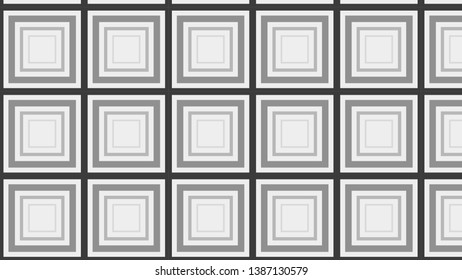 Grey Concentric Squares Background Pattern Graphic