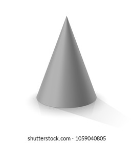 Grey cone. Vector illustration