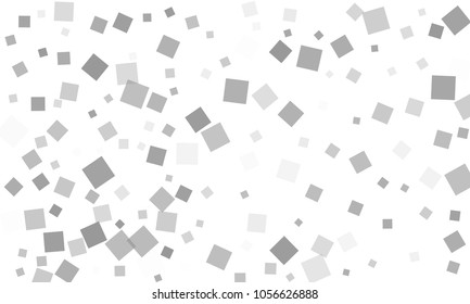 Grey Confetti in the Form of Rectangles on White Background