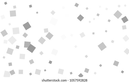 Grey Confetti in the Form of Rectangles on White Background