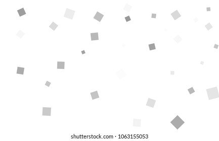 Grey Confetti in the Form of Rectangles on White Background