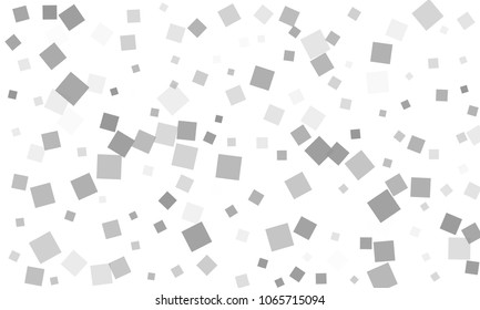 Grey Confetti in the Form of Rectangles on White Background